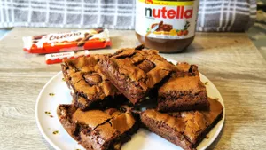 Kinder Bueno & Nutella Brownie