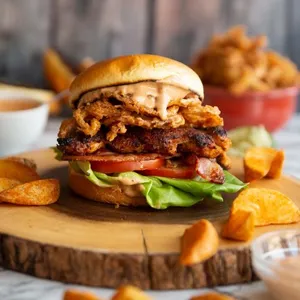 Double Grilled Chicken Breast Burger