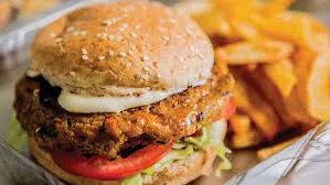 Vegetarian Burger and Side